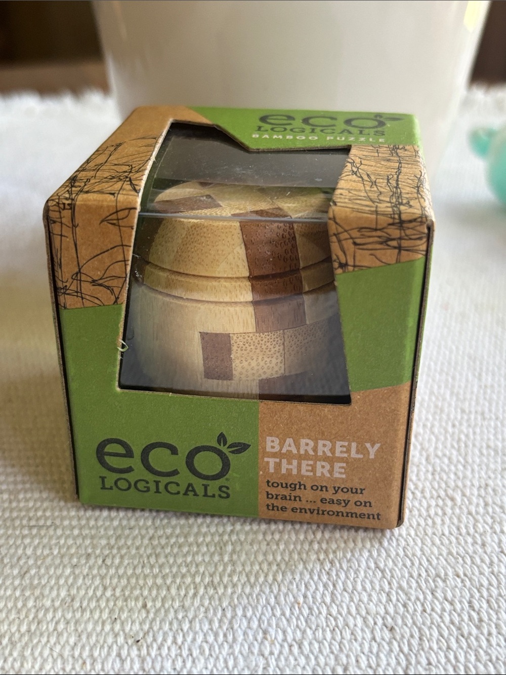 Eco-Logicals Bamboo Barrel Puzzle - Barely There wooden toy